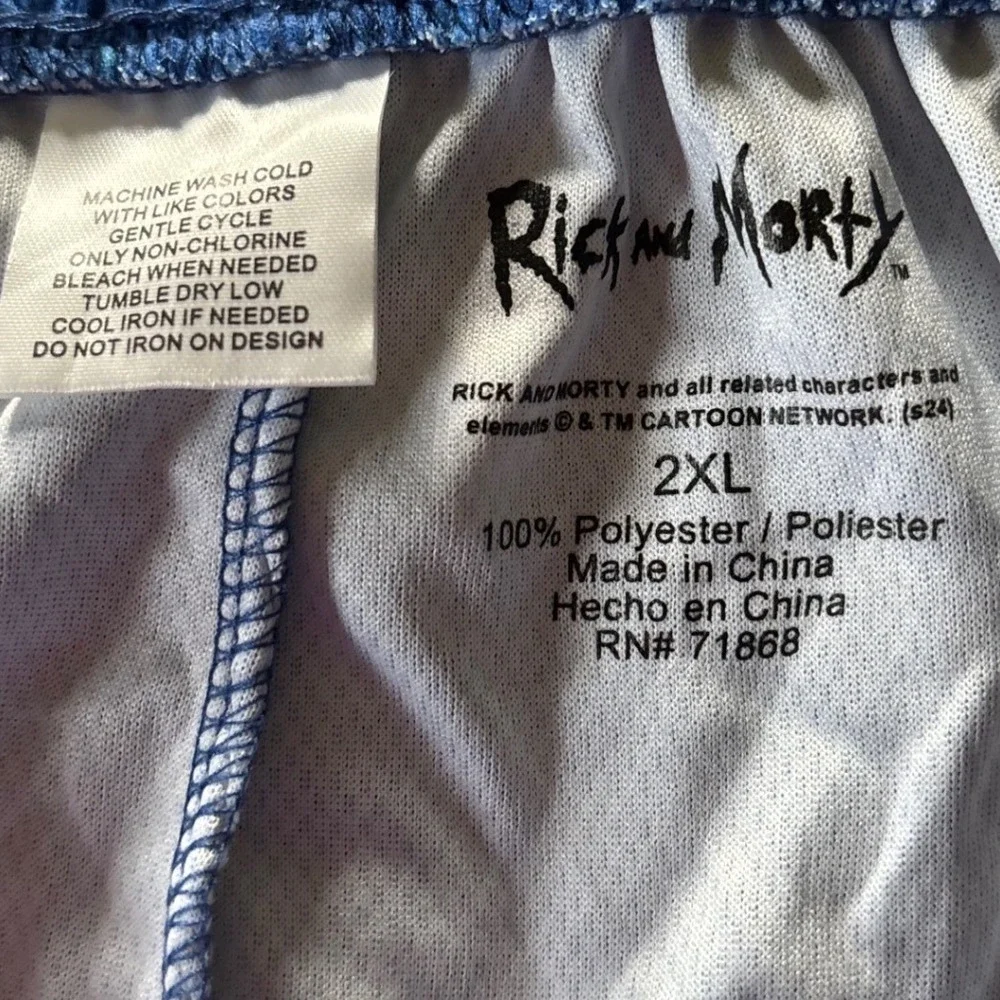 Rick and Morty Mens Galaxy Mesh Basketball Shorts Blue Black 2XL Adult Swim
